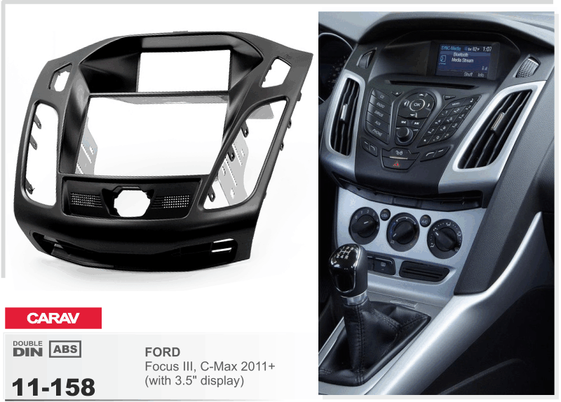 Kit Montage Autoradio CARAV 11-041-3 Pour BMW 5 E39/X5 E53 - Double DIN Noir